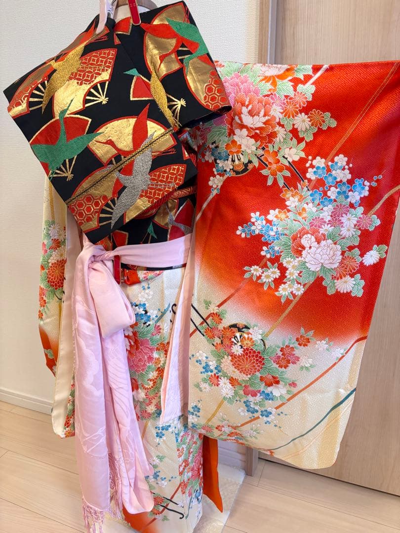 シーさん＊様用 七五三 7歳祝い着 セット 花車 M2507313