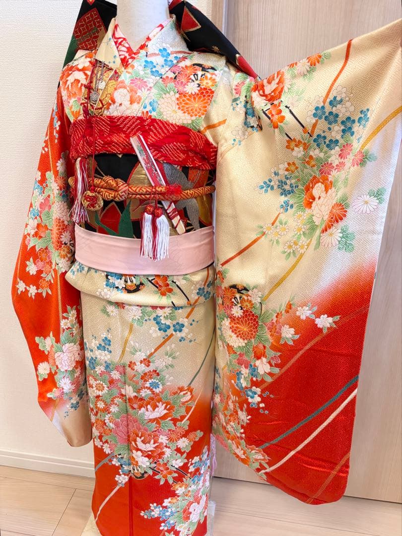 シーさん＊様用 七五三 7歳祝い着 セット 花車 M2507313