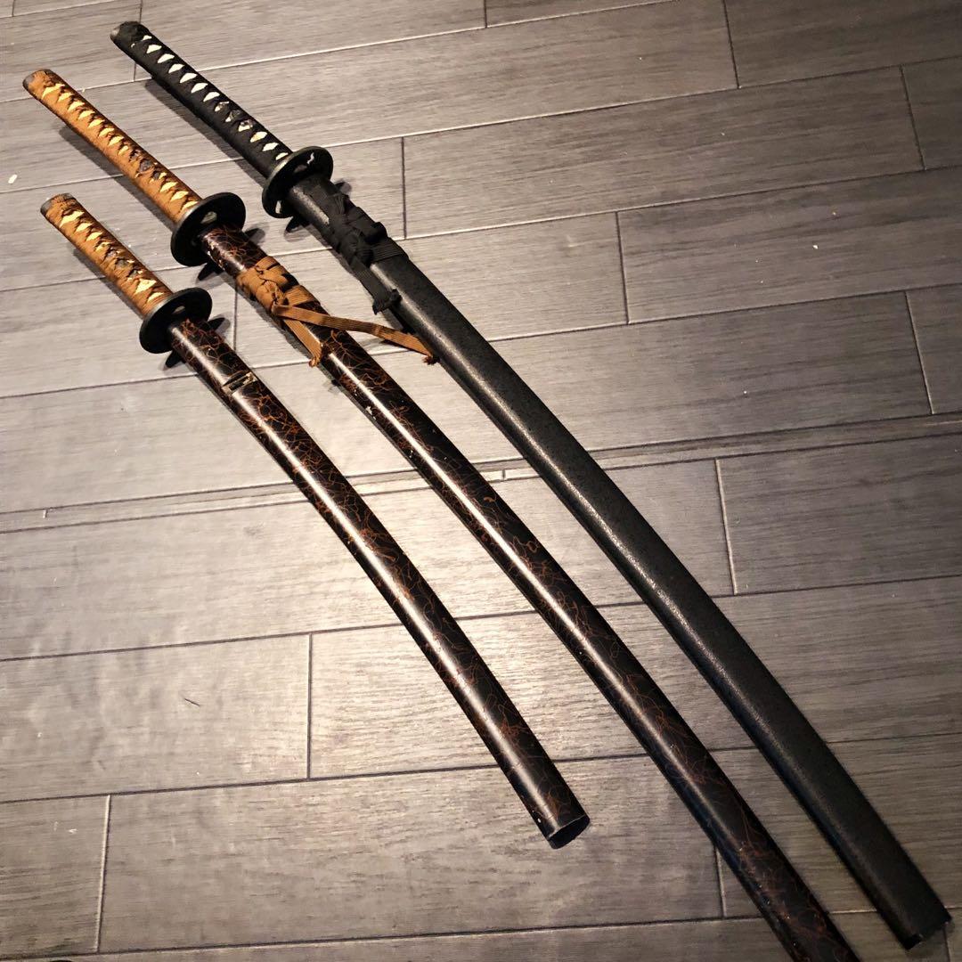 模造刀　大小3本セット　太刀　脇差　骨董品　模擬刀まとめ