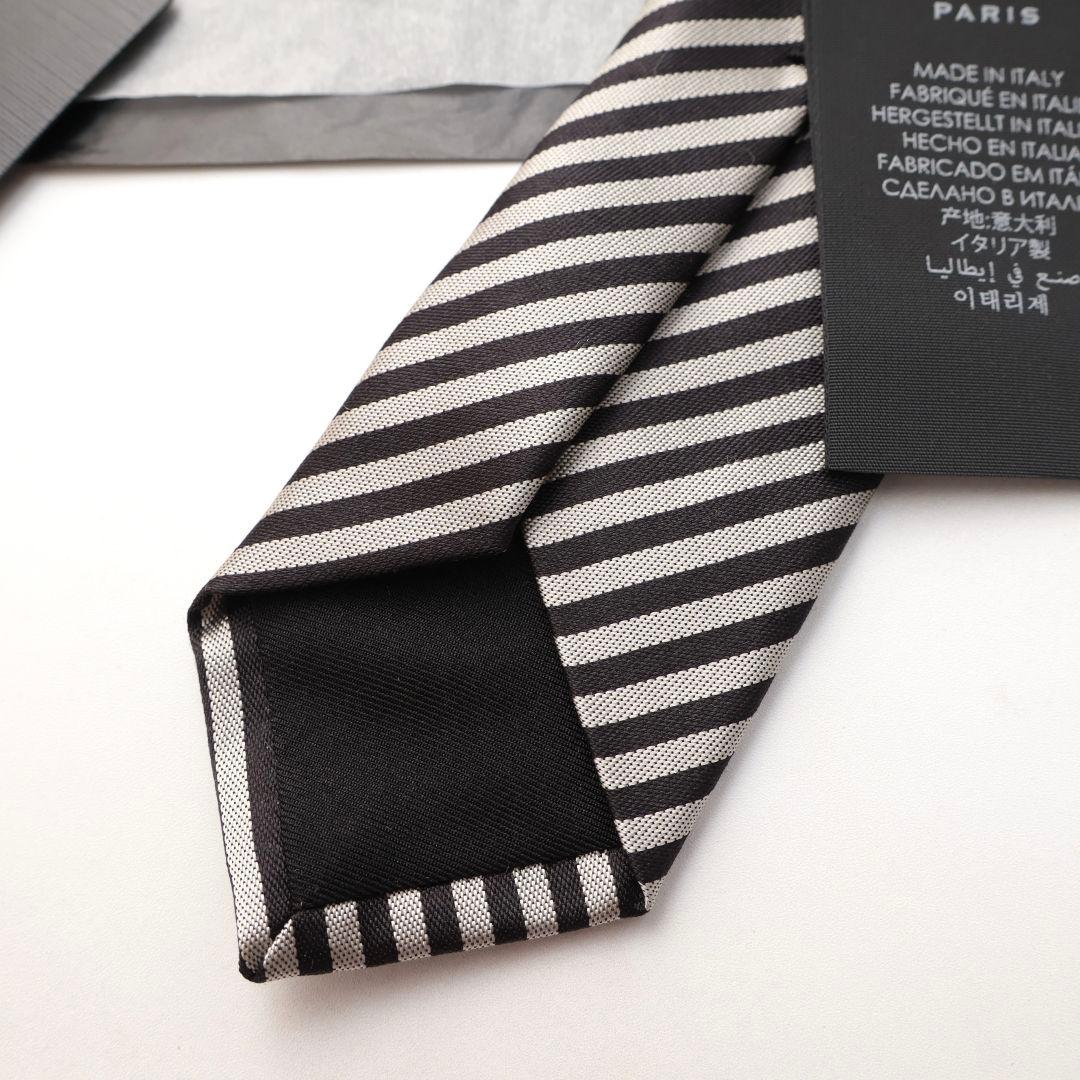 難あり未使用 サンローラン SAINT LAURENT ストライプ ネクタイ