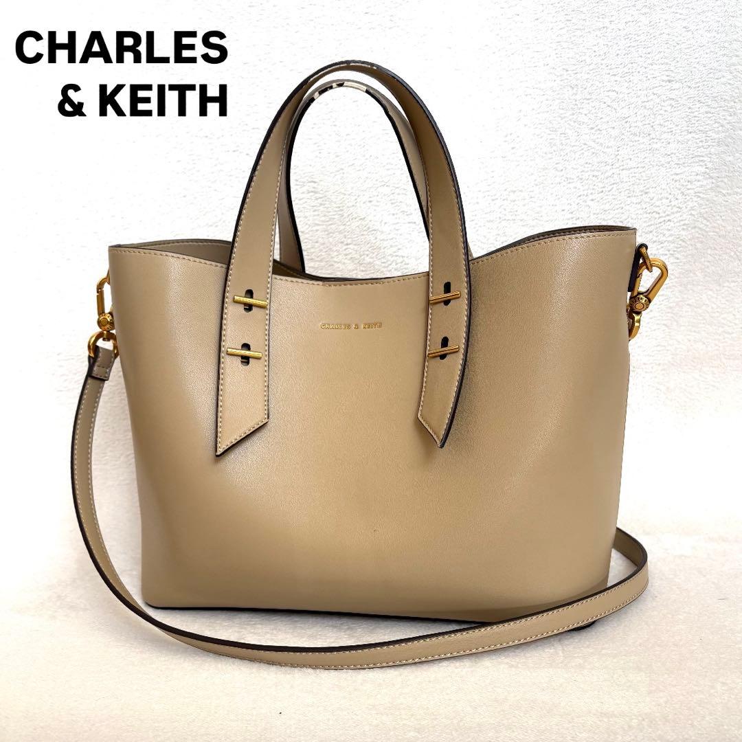 【CHARLES&KEITH】ダブルハンドル スラウチーバッグ ショルダーバッグ