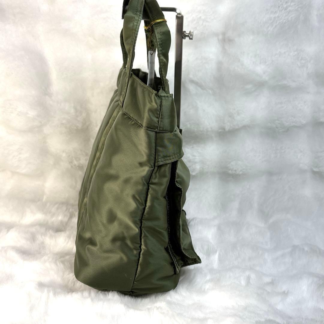 【極美品】PORTER ポーター タンカー トートバッグ セージグリーン