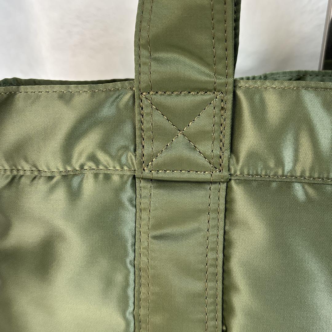 【極美品】PORTER ポーター タンカー トートバッグ セージグリーン