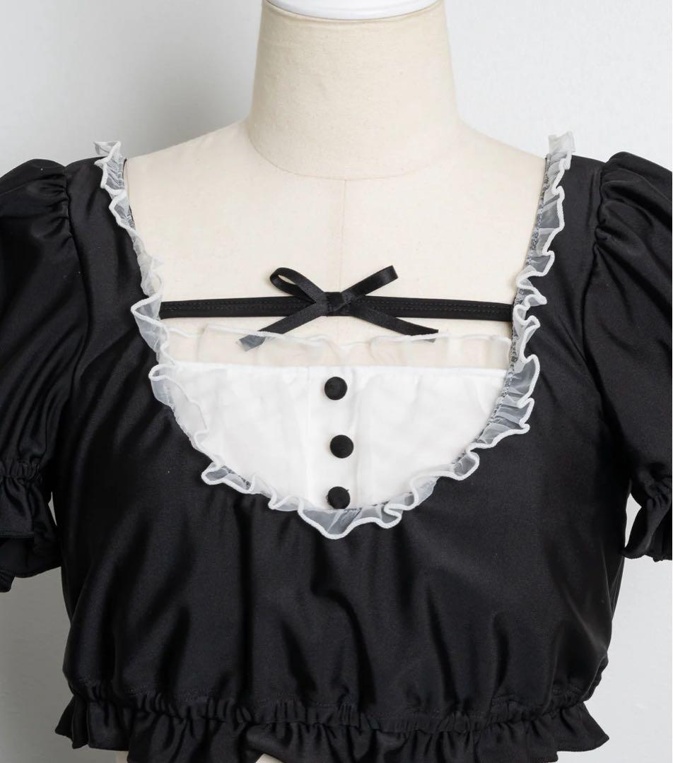 pium ドーリーフリルセパレートスイムウェア ブラック 水着