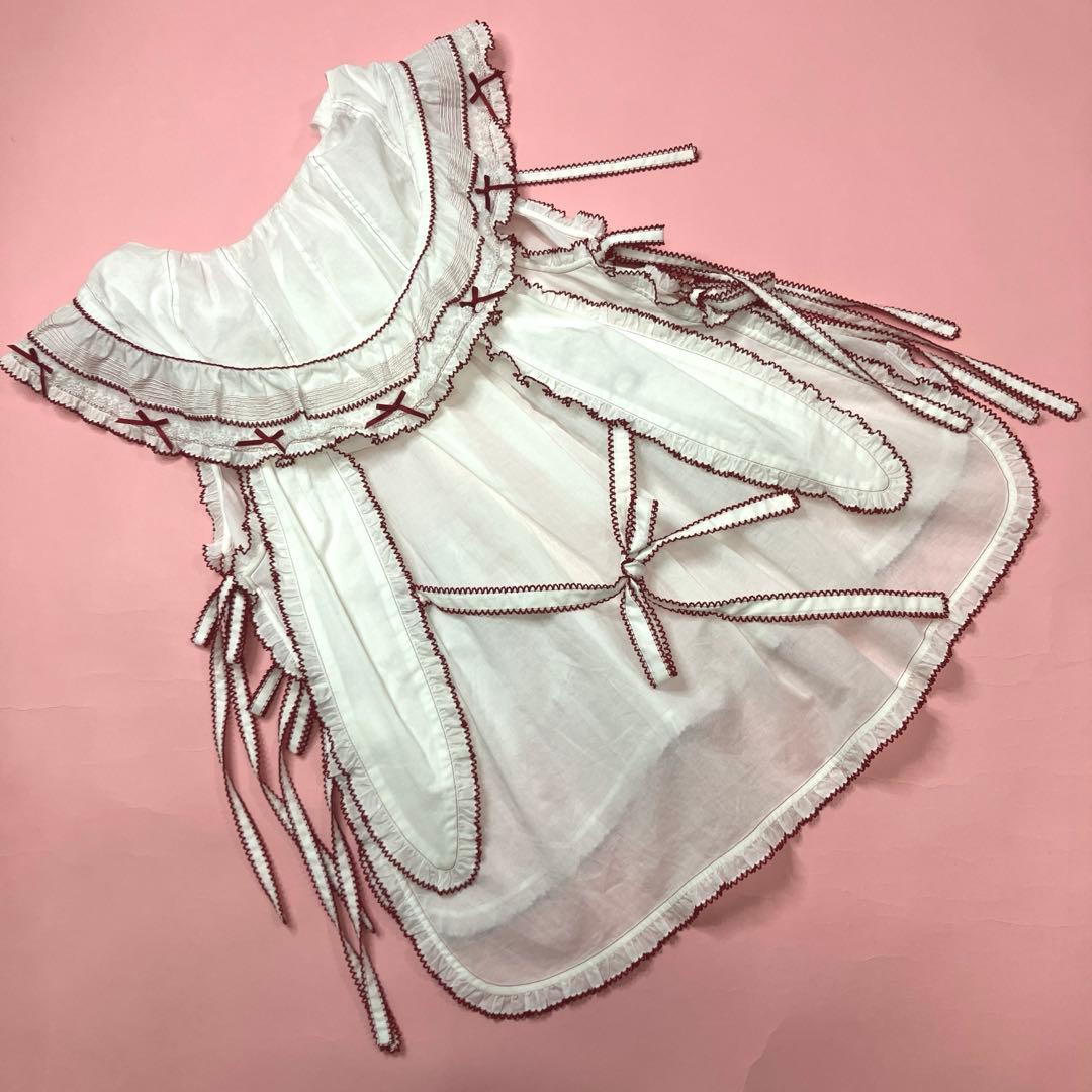 N*い様 【美品】ピンクハウス 白 うさ耳付き タブリエ/2025年 名古屋高島