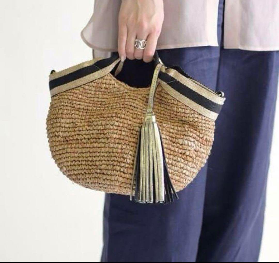 VIOLAd'ORO ヴィオラドーロ カゴバッグ ショルダー 2way タッセル