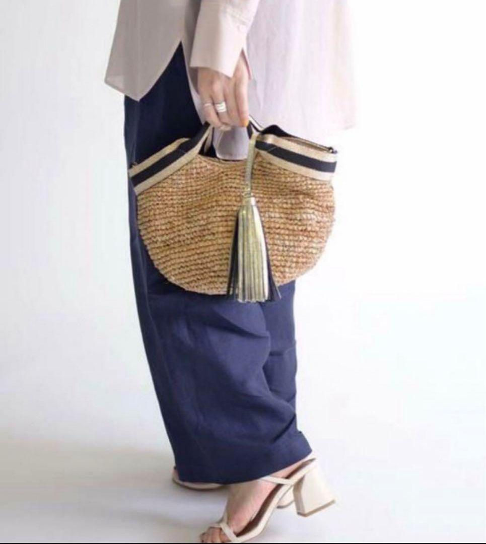 VIOLAd'ORO ヴィオラドーロ カゴバッグ ショルダー 2way タッセル