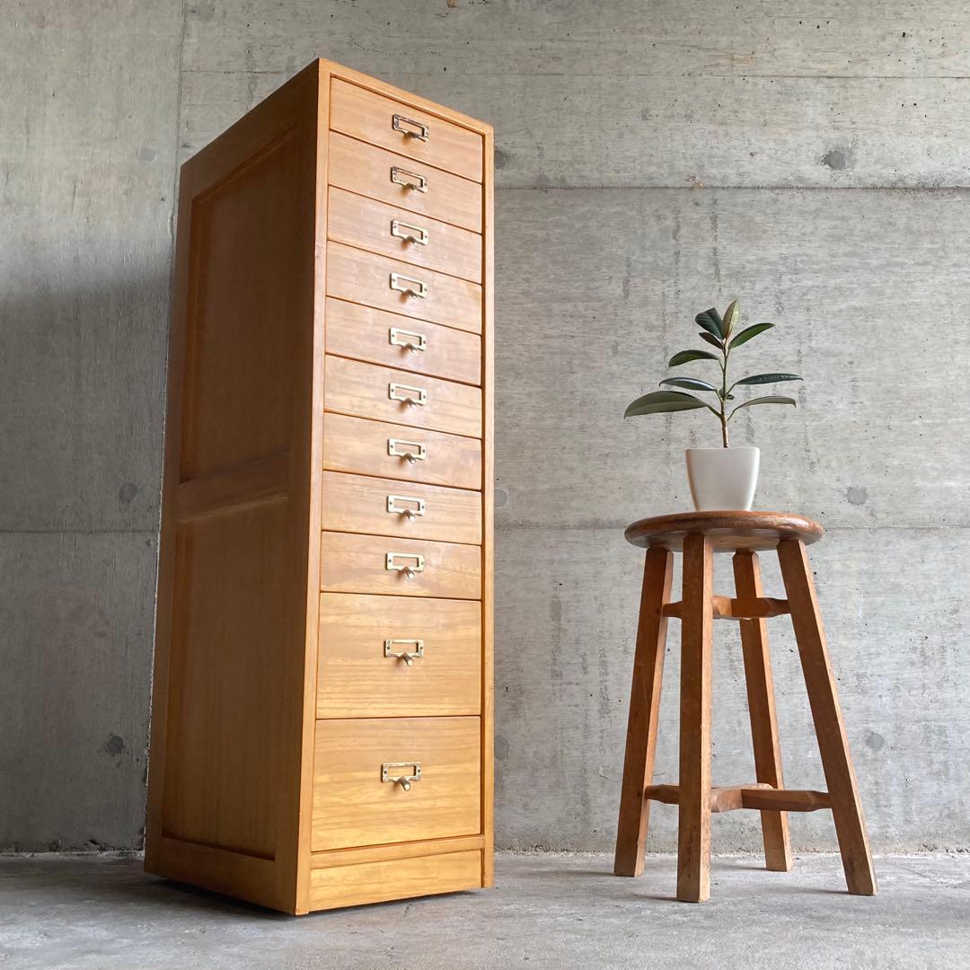 チェスト 多段 11段 引き出し キャビネット ワゴン 箪笥 キャスター付 木製
