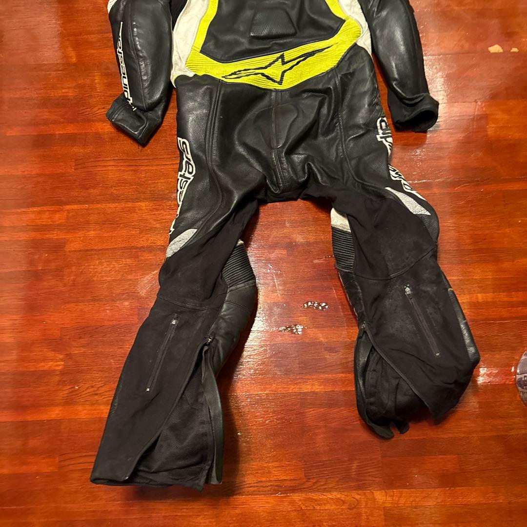 alpinestars 革ツナギ 黒/白/黄