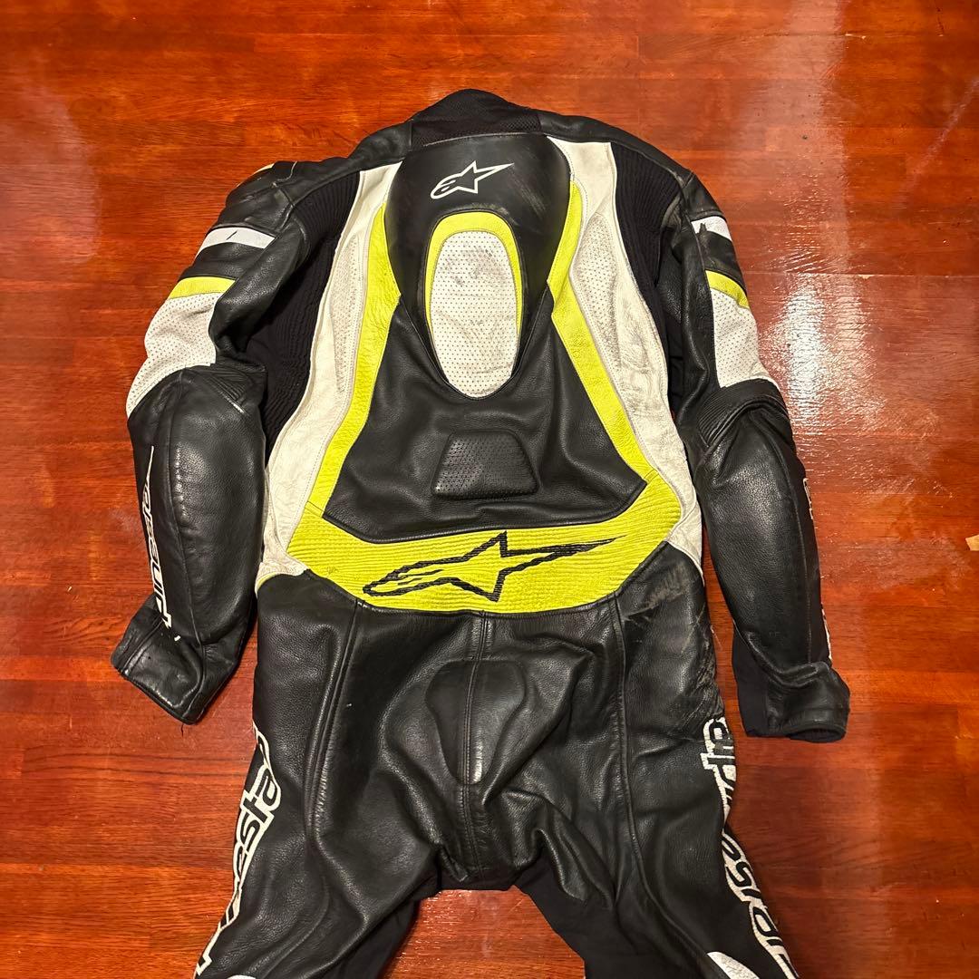 alpinestars 革ツナギ 黒/白/黄