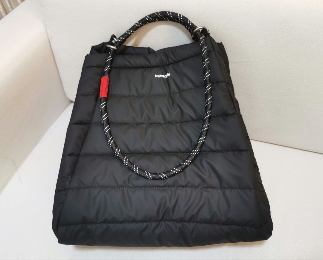 topologie ブラック トートバッグ 大容量トートバッグ 男女兼用