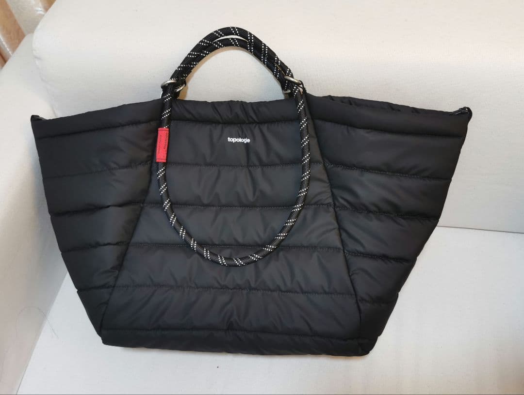 topologie ブラック トートバッグ 大容量トートバッグ 男女兼用