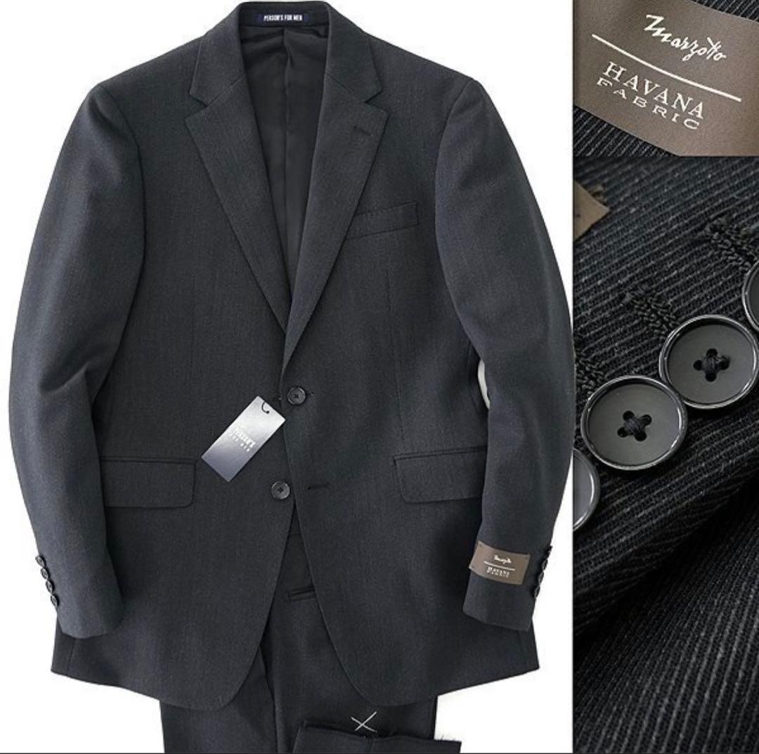 【新品】パーソンズフォーメン イタリア スーツ YA7 濃灰