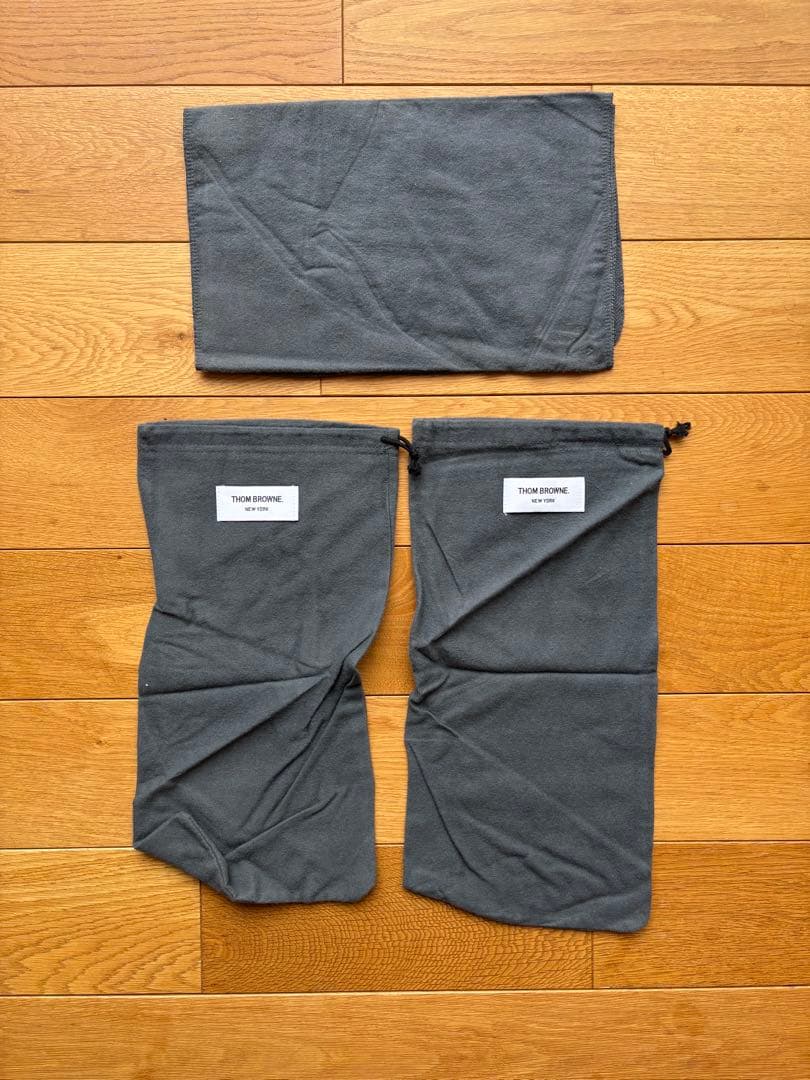 ★美品★Thom Browneレザーソール ロングウィングチップ ブローグ