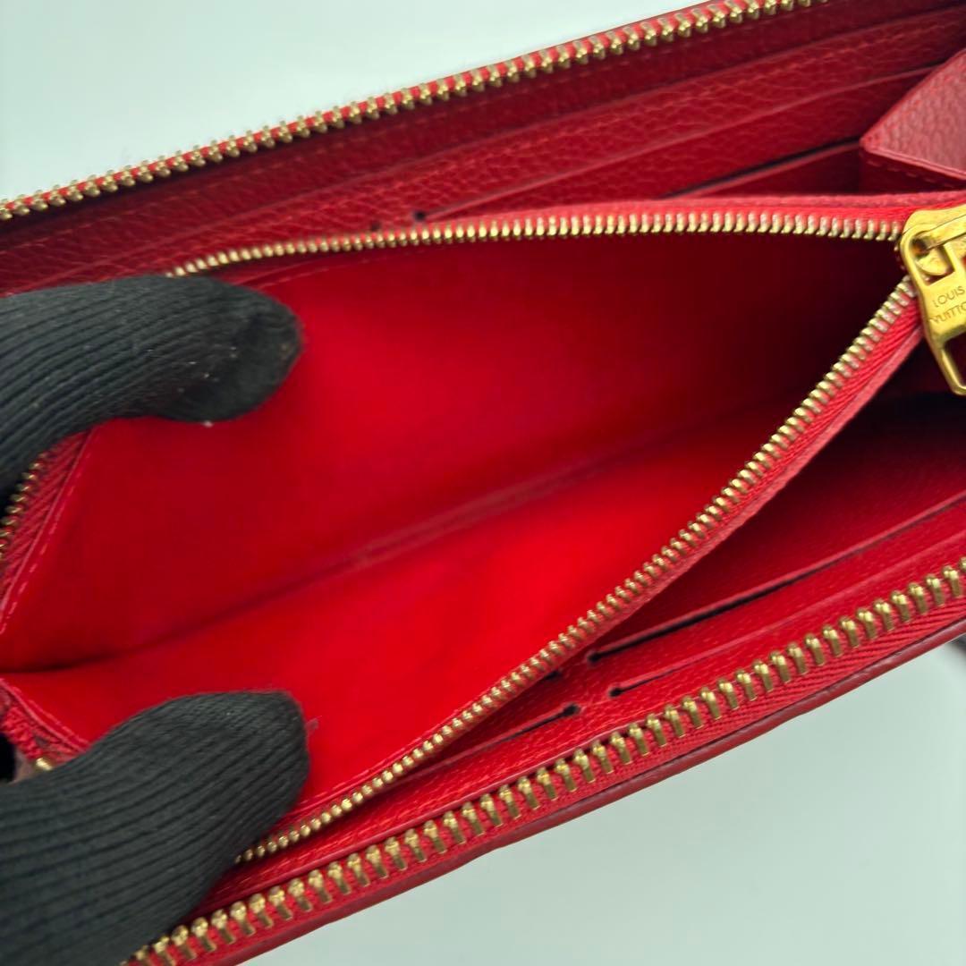 極美品 ルイヴィトン アンプラント ジッピーウォレット クレマンス フラワー 紺