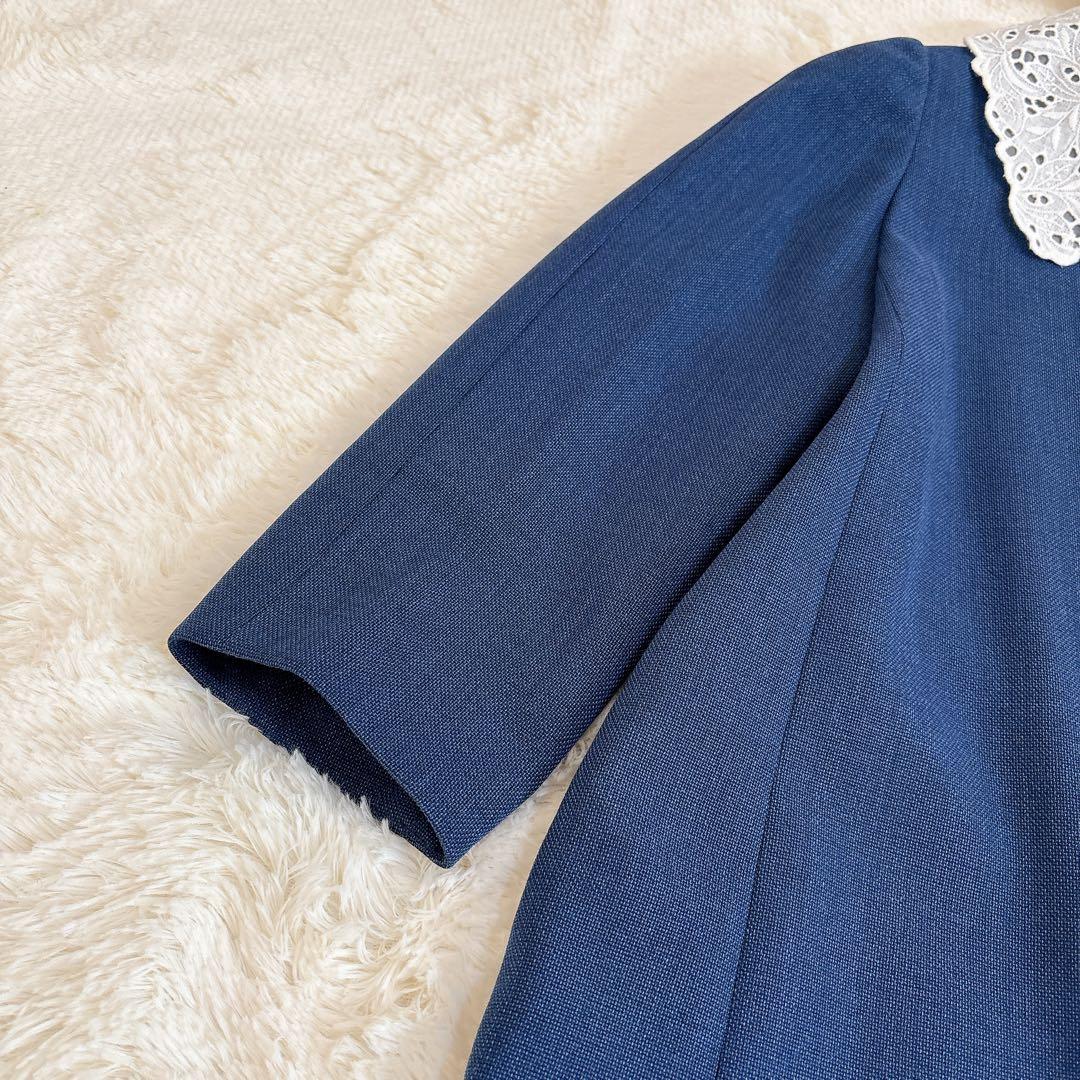 極美品☆フォクシー Coat Selena 襟付きノーカラーコート 40