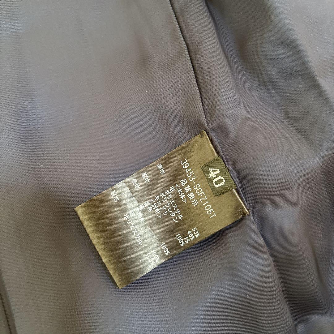 極美品☆フォクシー Coat Selena 襟付きノーカラーコート 40