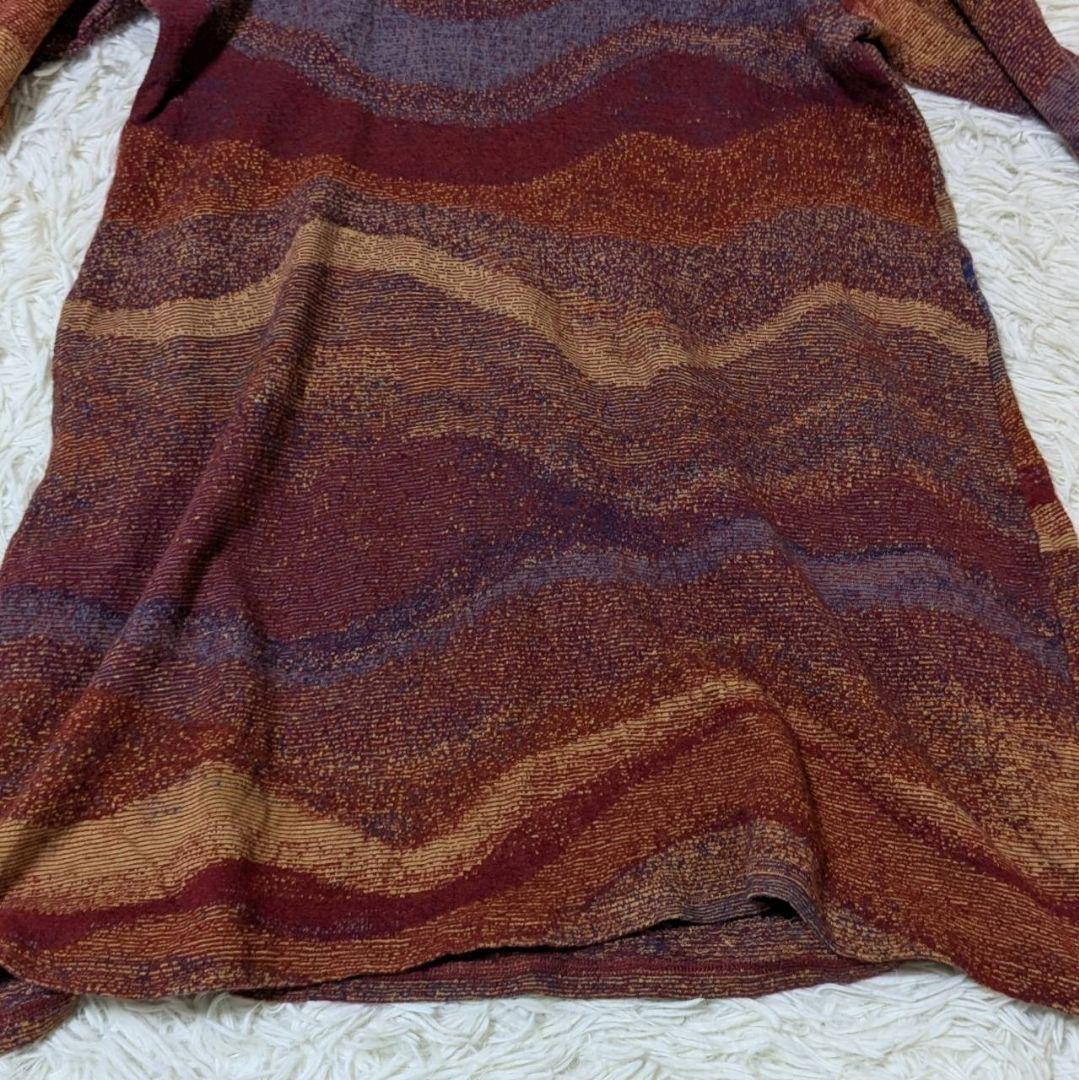 ヨーガンレール 現行 サハラチュニック 総柄 赤系 M