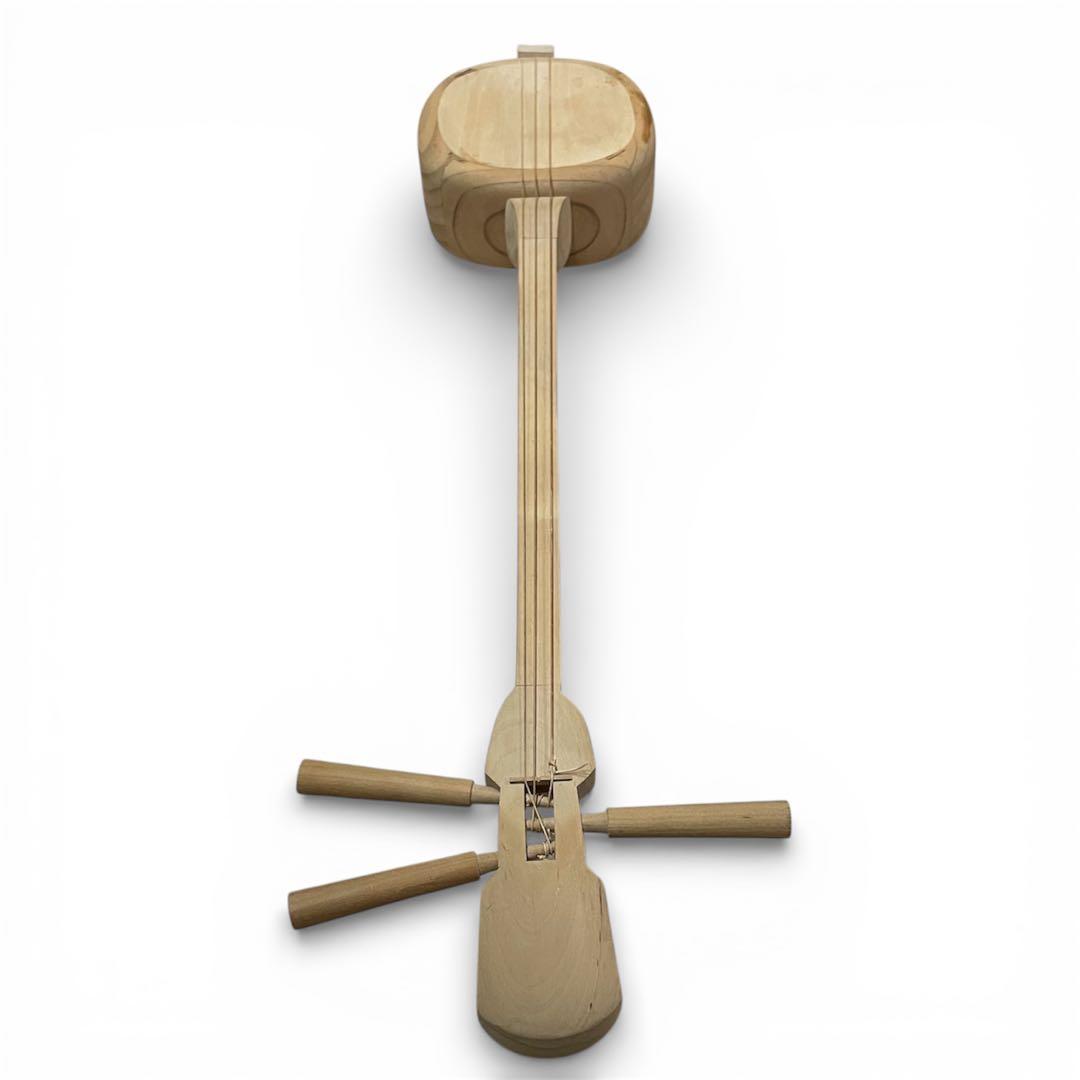 【超希少品】ナチュラルウッド　三線　木製ボディDIY・練習用・インテリアにも