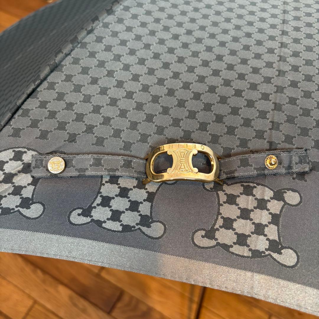 新品 CELINE セリーヌ マカダム柄 長傘 グレー