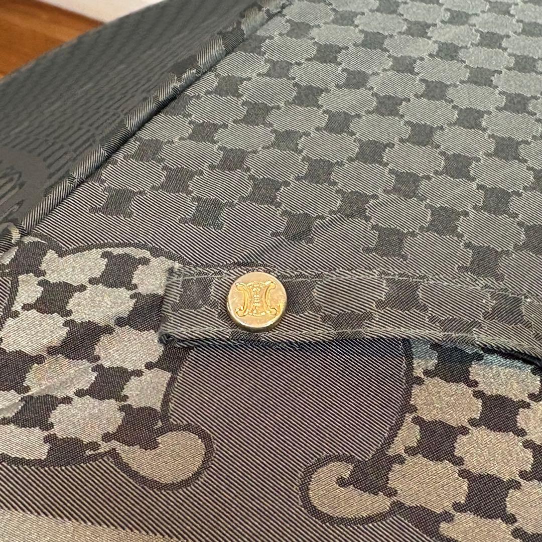 新品 CELINE セリーヌ マカダム柄 長傘 グレー