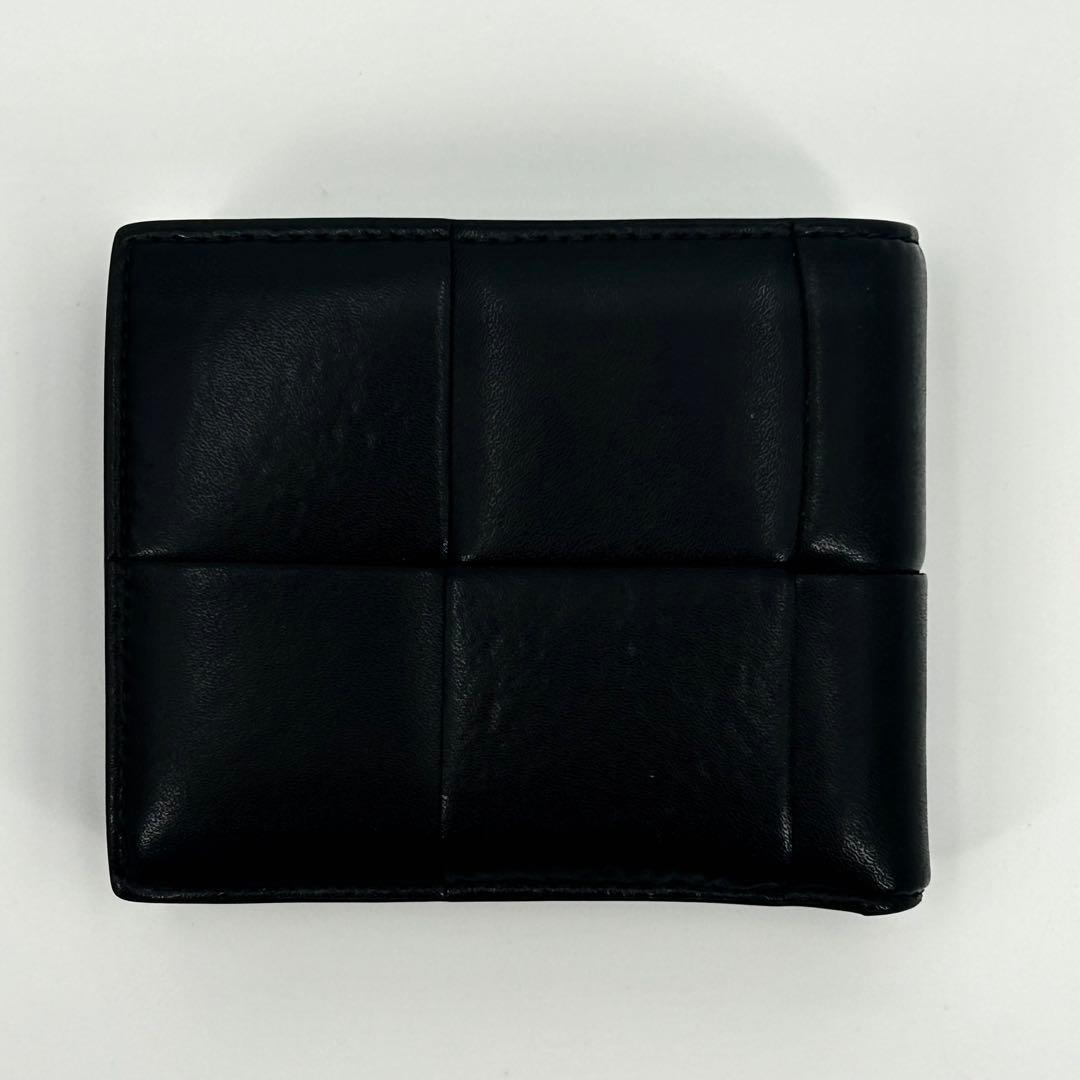 美品✨ボッテガヴェネタ　折り財布　カセット　レザー　ブラック　メンズ