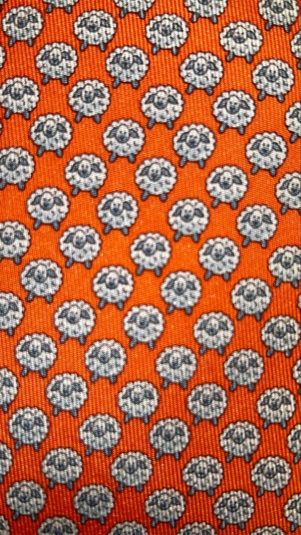 HERMES オレンジ ネクタイ　未使用品