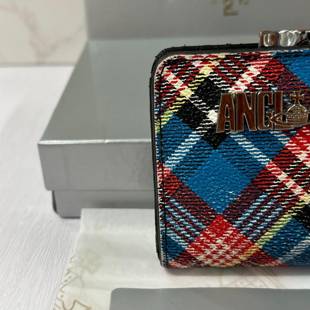新品同様‼️ ヴィヴィアンウエストウッド　財布　二つ折り　折り財布　チェック柄