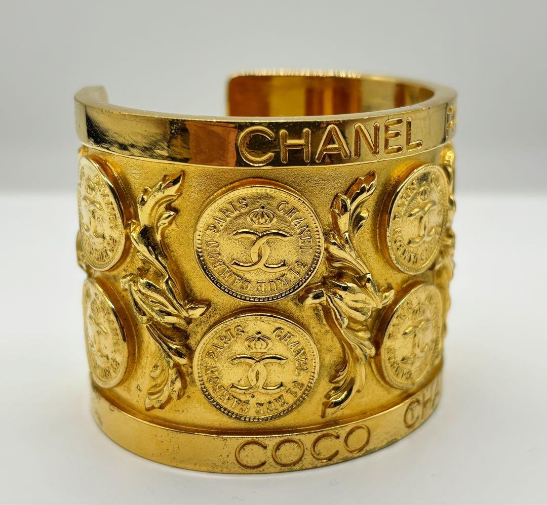 CHANEL/シャネル/ココマーク/バングル/ブレスレット/ゴールド/ヴィンテー