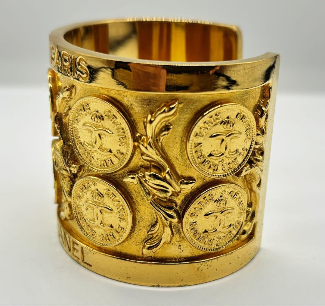 CHANEL/シャネル/ココマーク/バングル/ブレスレット/ゴールド/ヴィンテー