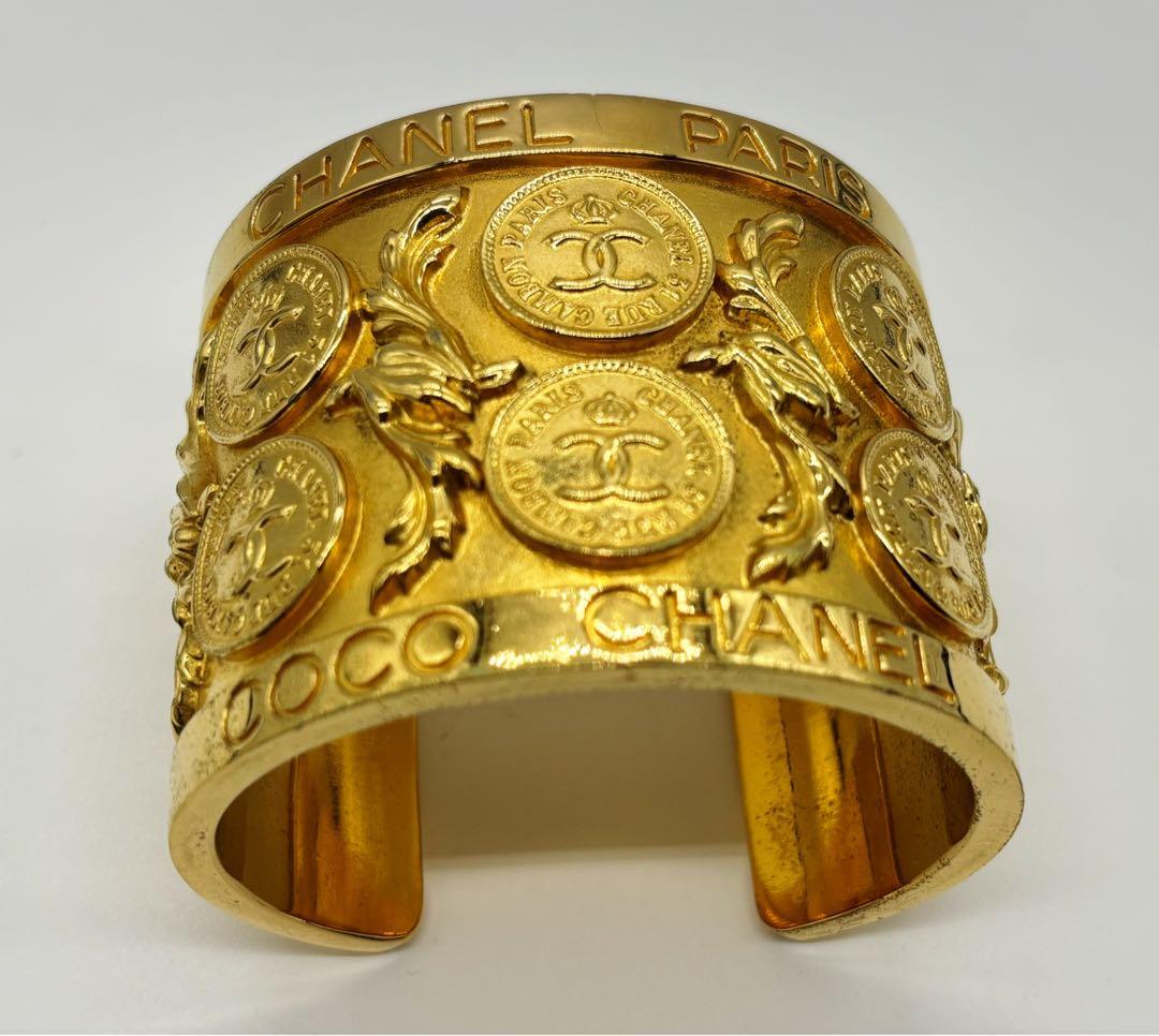 CHANEL/シャネル/ココマーク/バングル/ブレスレット/ゴールド/ヴィンテー