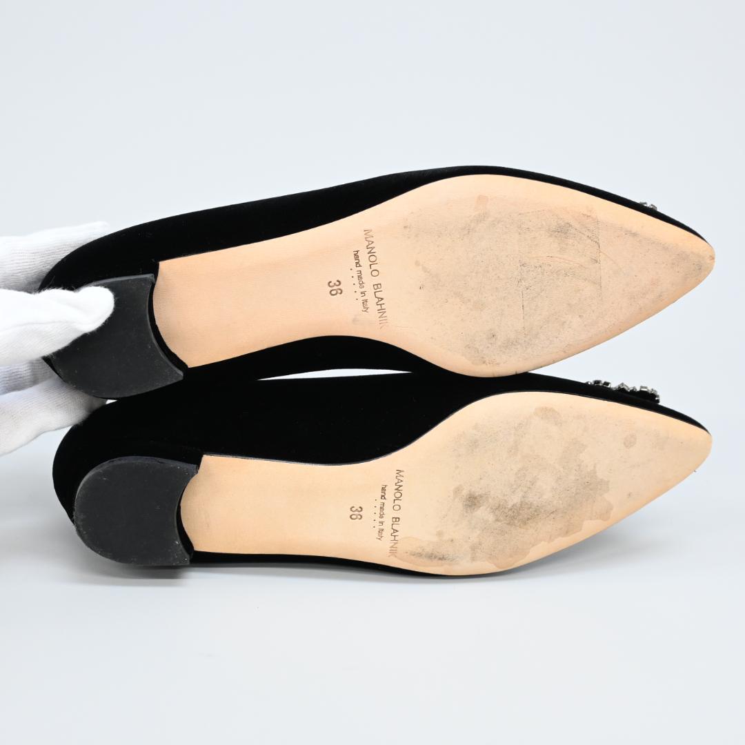 ■ □ 45769★マノロブラニク ハンギシ パンプス　フラットシューズ