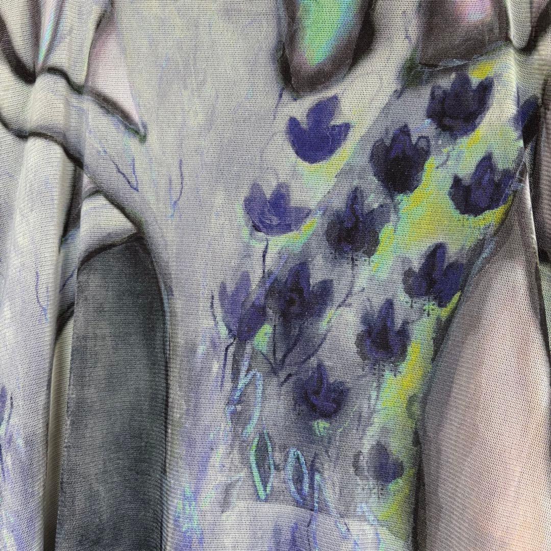 【極美品】ヒロココシノ　アートプリント　チュニック　ワンピース　長袖　M 316