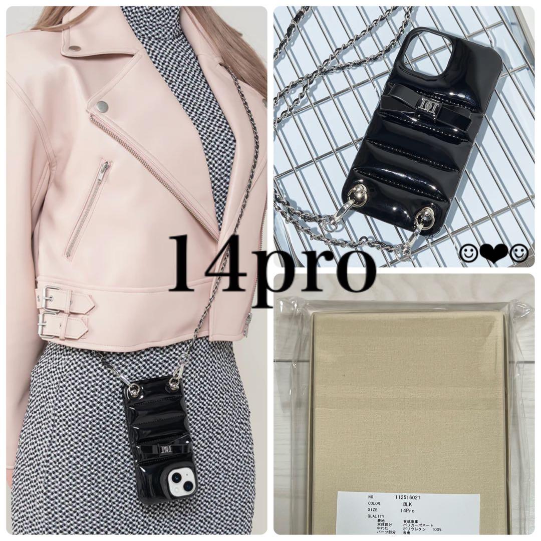 Darich♡DDリボンiPhoneケース♡ブラック♡iPhone14pro