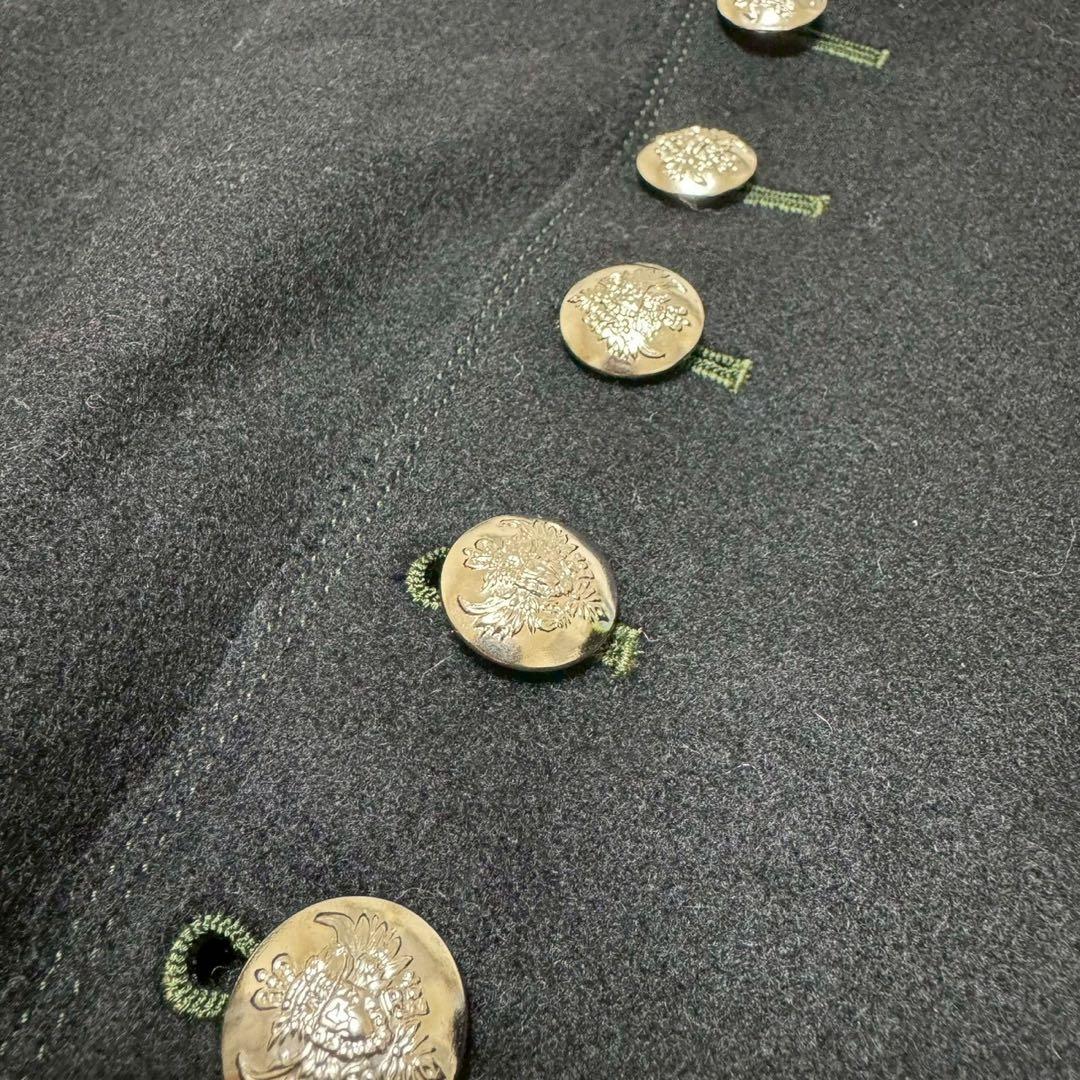 未使用✨ アルアバイル　ハイネック　ジャケット　ウール　銀ボタン　ブラック