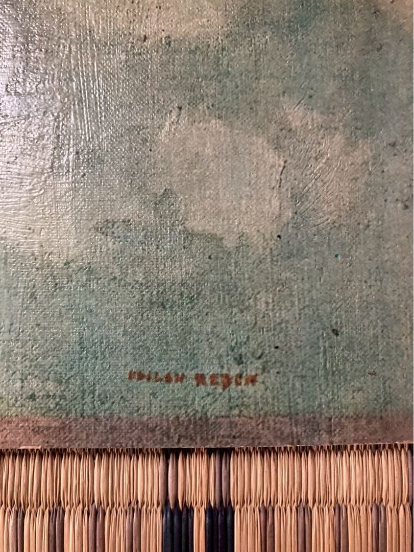 オディロン・ルドンのターコイズ色の花瓶に生けられた花(複製画)