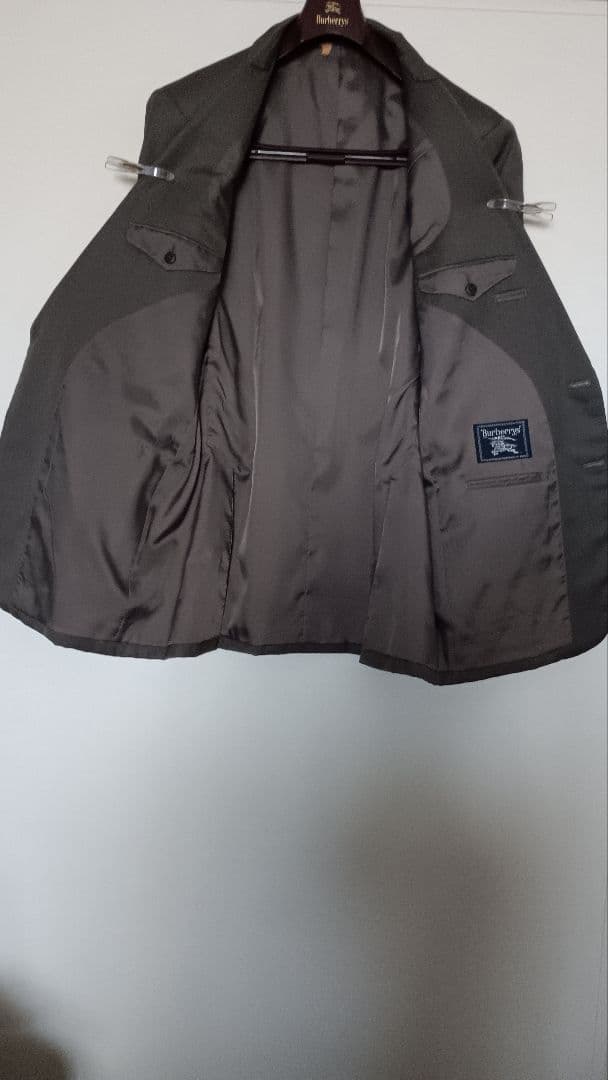 AB7 Burberry 茶 シングルスリーピーススーツ