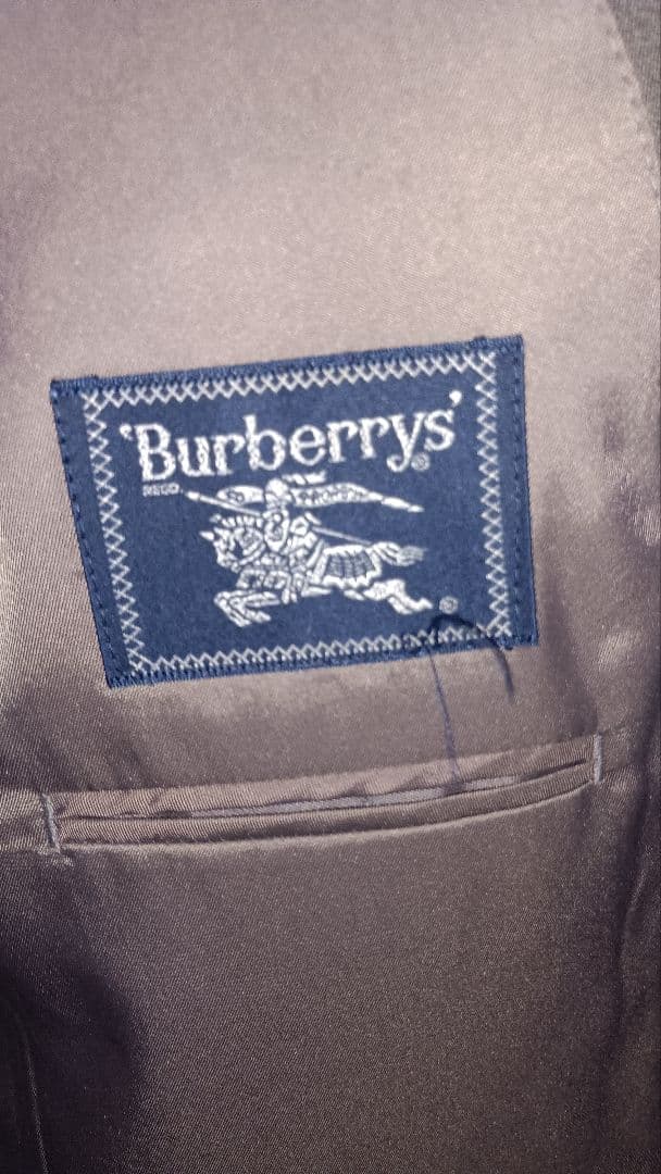 AB7 Burberry 茶 シングルスリーピーススーツ