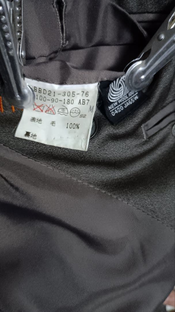 AB7 Burberry 茶 シングルスリーピーススーツ