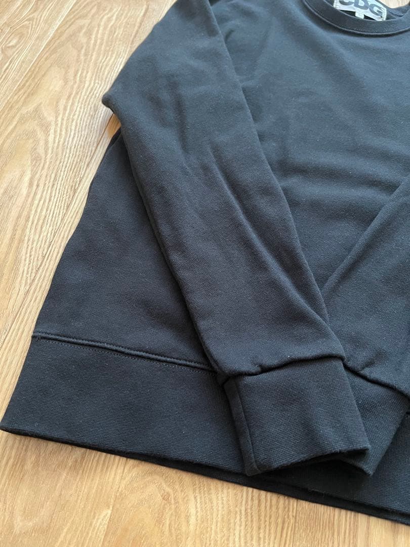 CDG バックロゴプリントブラック スウェット