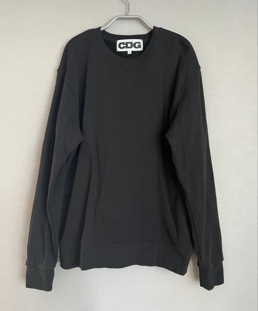 CDG バックロゴプリントブラック スウェット