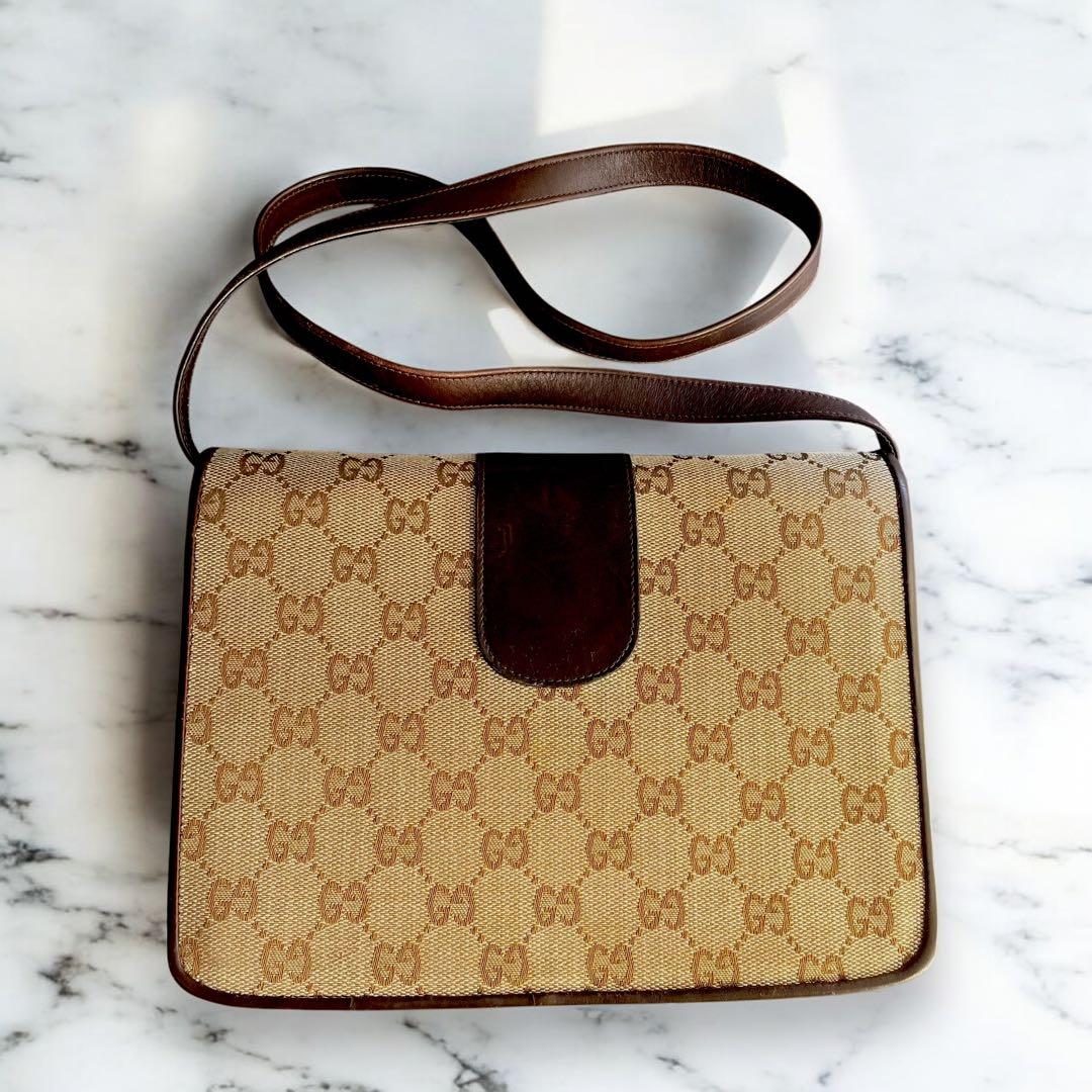 美品✨GUCCI オールドグッチ ショルダーバッグ インターロッキングG