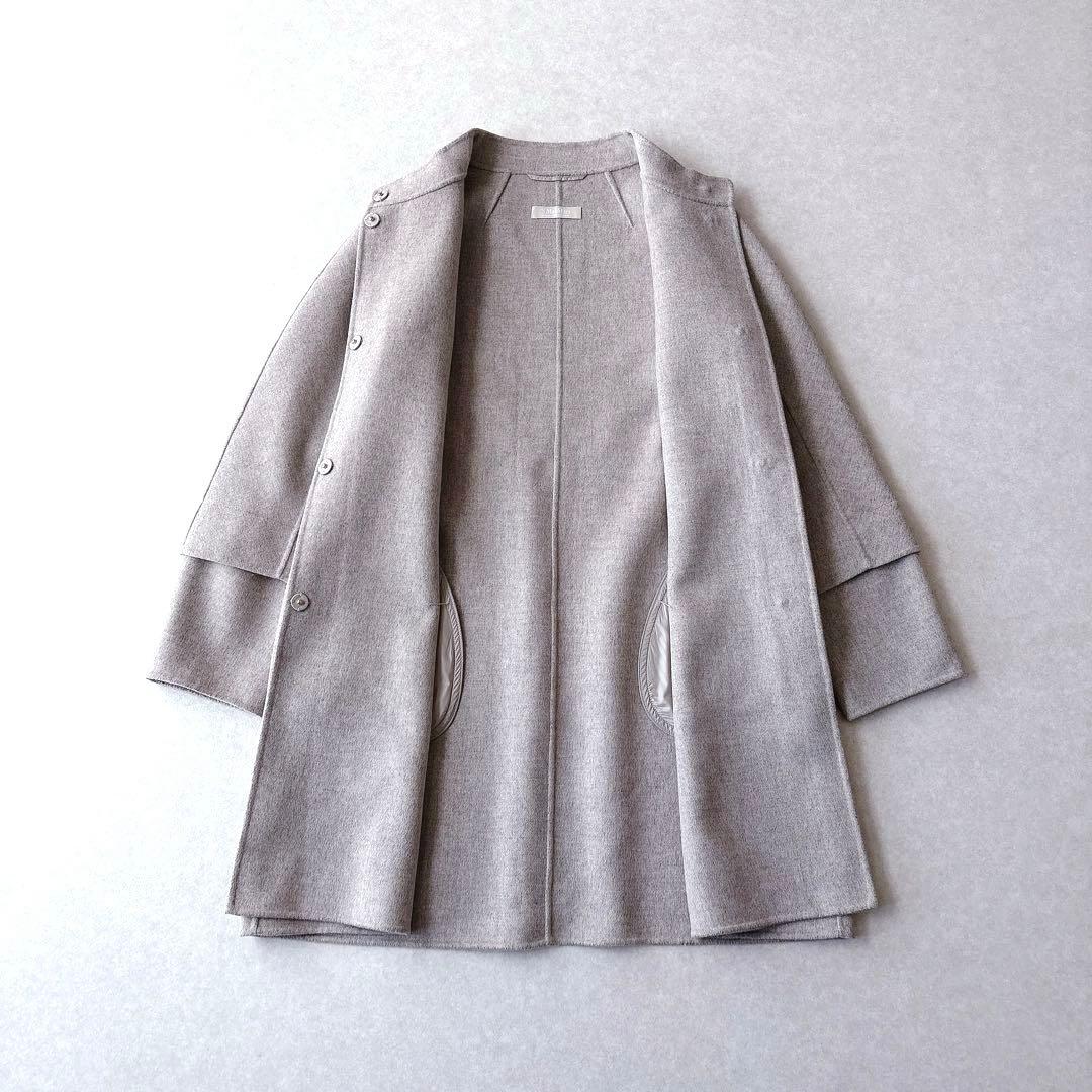 未使用★S MAX MARA｜クチートアマーノリバーコート グレージュ 44