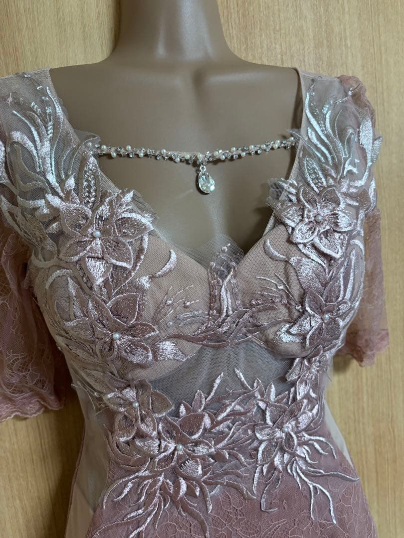 GL2908＊バストビジュー✖️刺繍シアードレスpkM