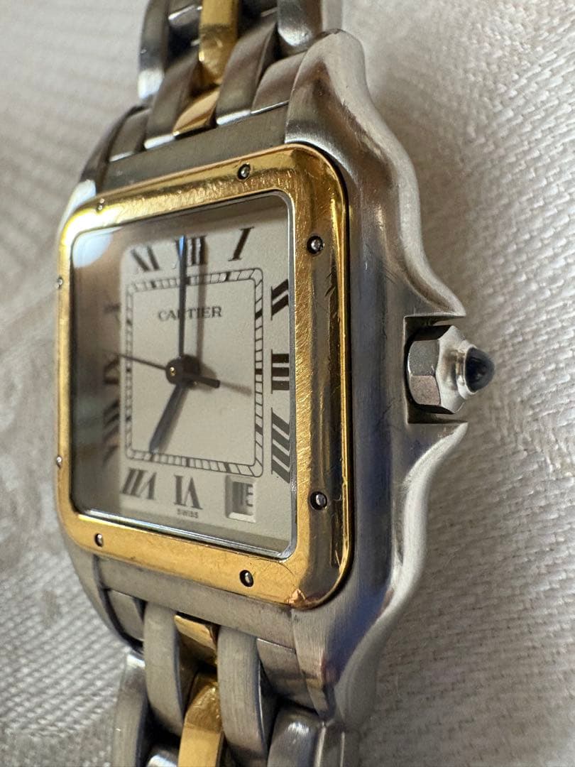 【美品】Cartier カルティエ パンテールMMデイト 1ロウ クォーツ