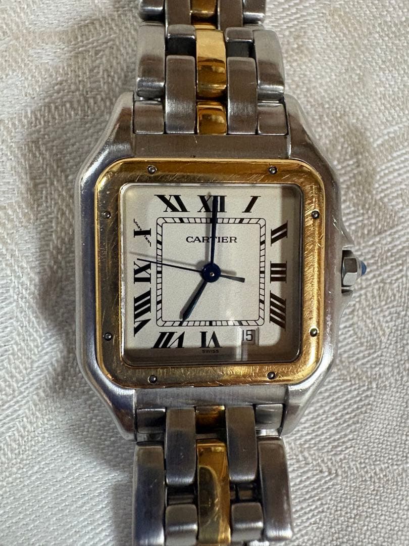 【美品】Cartier カルティエ パンテールMMデイト 1ロウ クォーツ