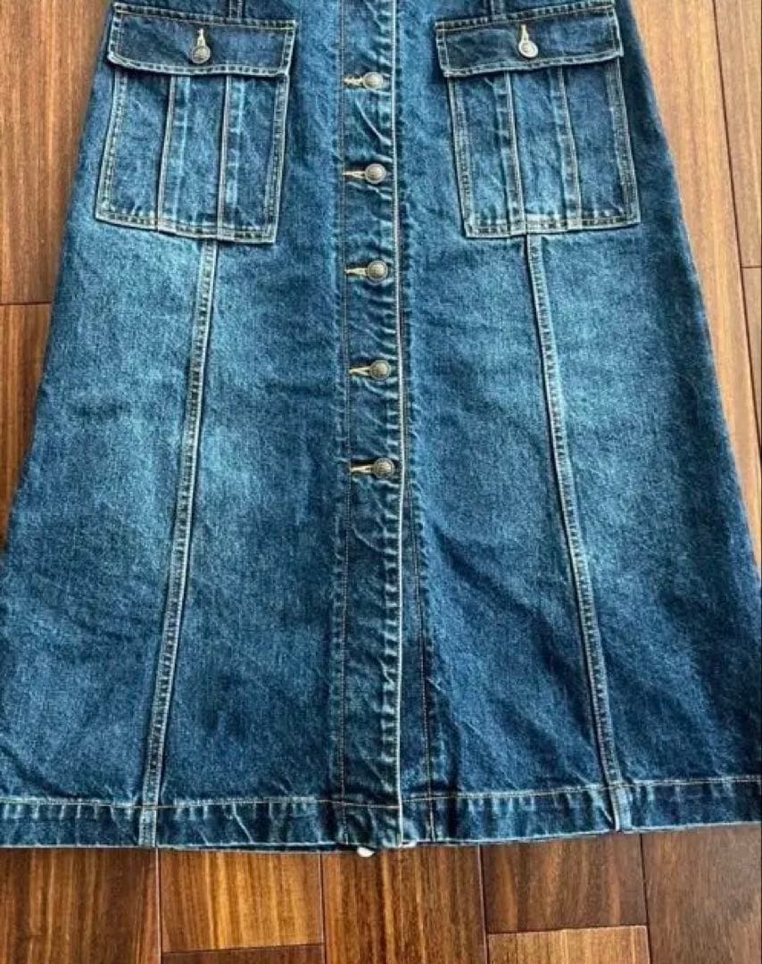 デニムノースリーブワンピース