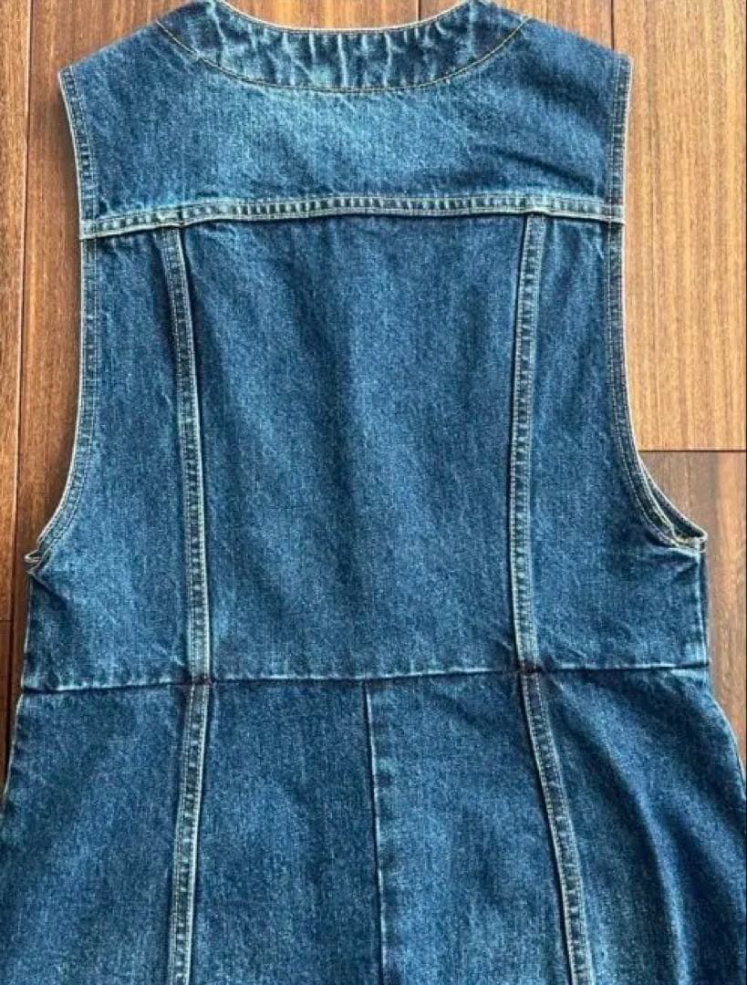 デニムノースリーブワンピース