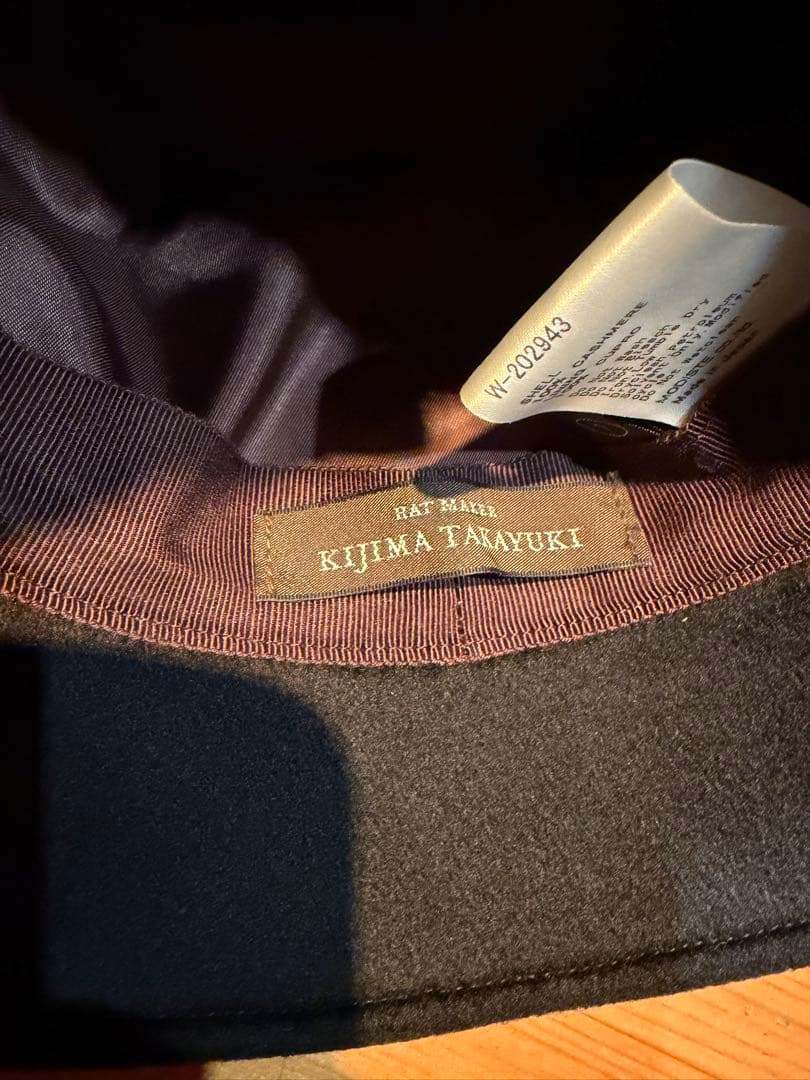 キジマタカユキ　バケットハット　カシミヤ　ブラック