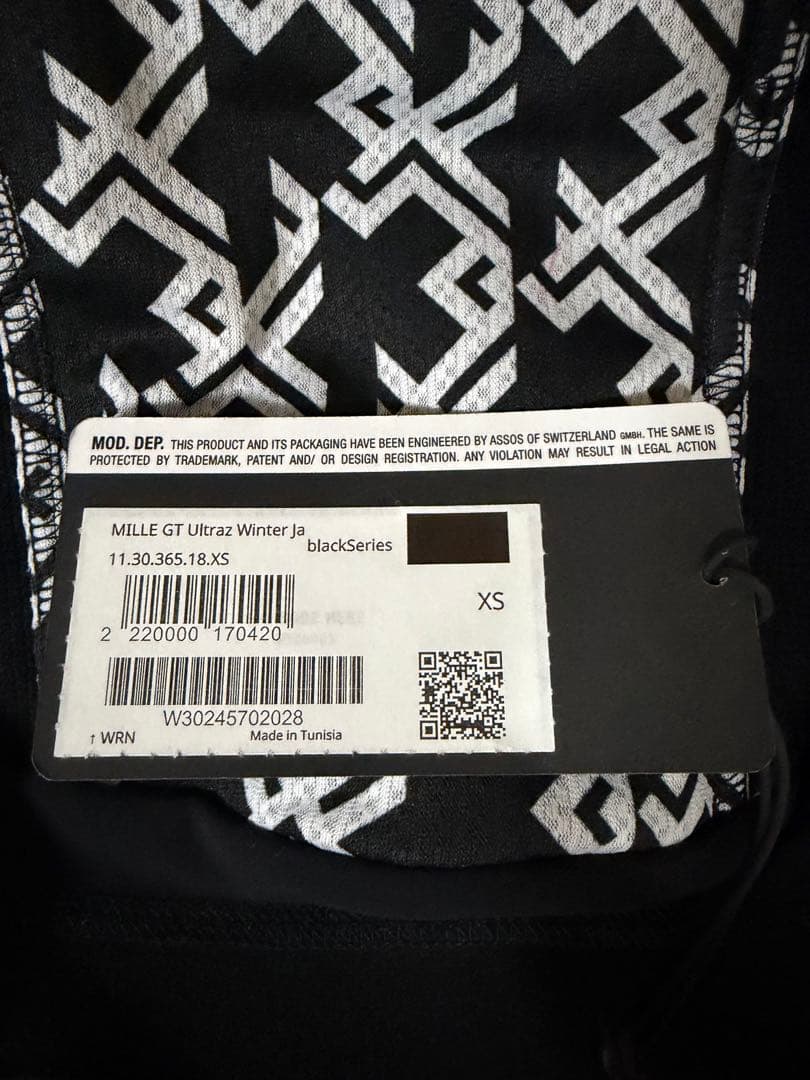 ASSOS MILLE GT ULTRAZ Winter Jacket ブラック